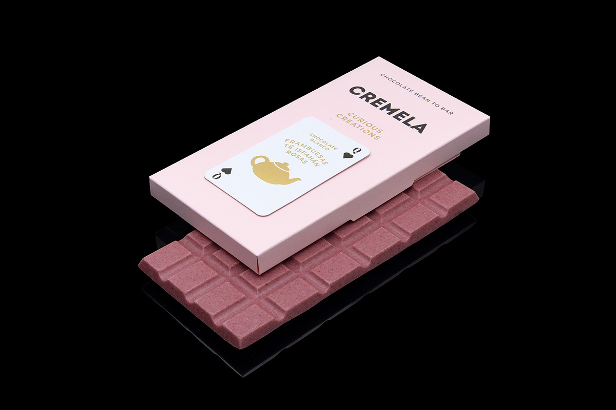 Cremela chocolate bean to bar fresa, frabuesas y té Isfahan